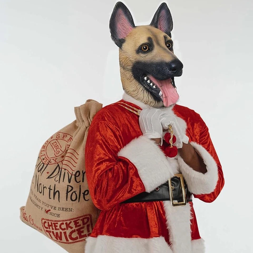 Thumbnail: Creepy Dog Latex Head Mask – Halloween Costume Prop Dog Clippers | Dog Blanket