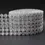 Thumbnail: Diamond Ribbon Flower Silver 6Rows Crystal Roll Lace | Wedding Décor | Confetti | Wedding Venues | Wedding Bouquets