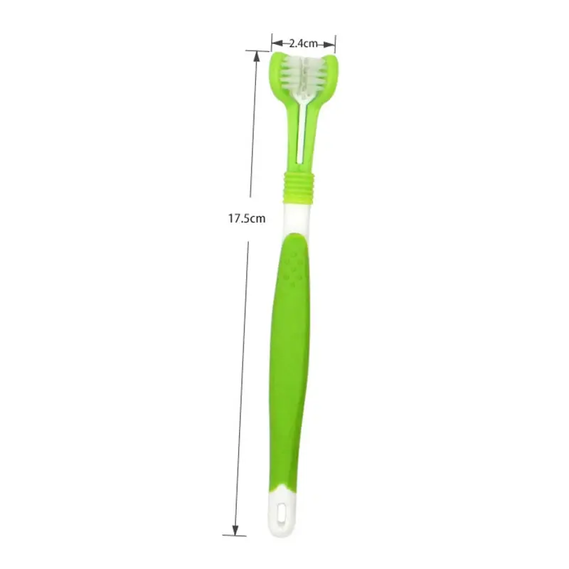 Thumbnail: Pet Triple-Head Toothbrush for Dental Care Pet Products | Dog Clippers