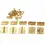 Thumbnail: 50/100pcs Small Mini Decorative Jewelry Cigar Box Hinges Brushed Brass+Nails AU