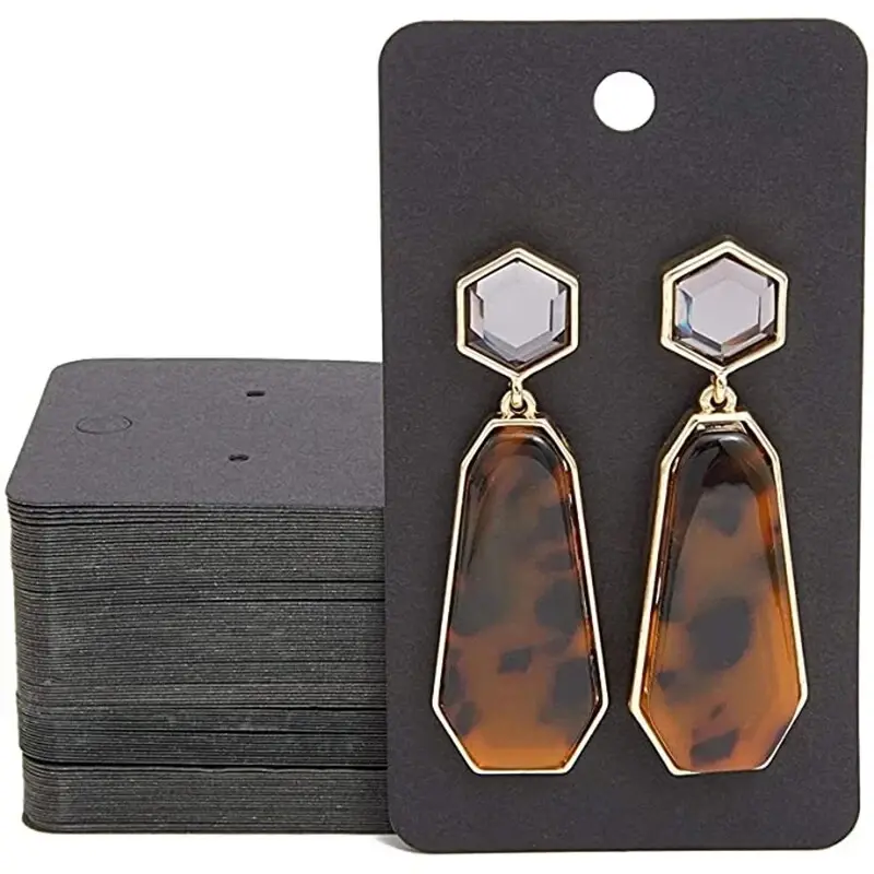 Thumbnail: 100PCS Earring Cards Cardboard Paper Jewelry Accessories Display Holder 9x5cm AU
