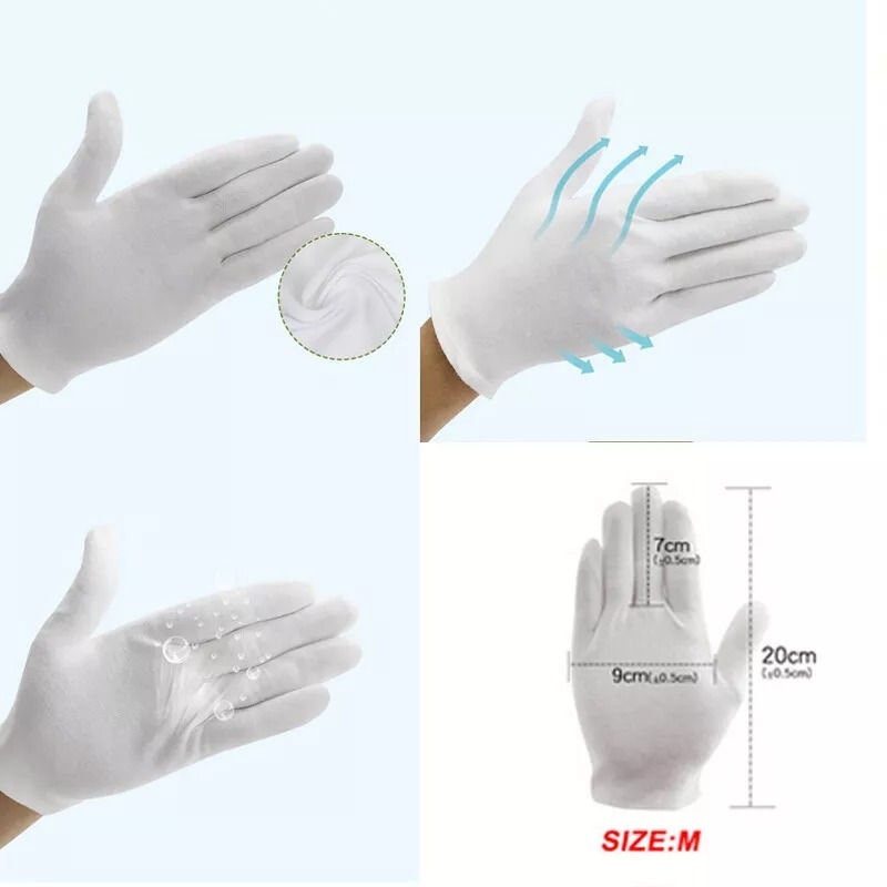Thumbnail: White Cotton Gloves for Handling | Jewellery Box | Gold Bangle | Gold Ring