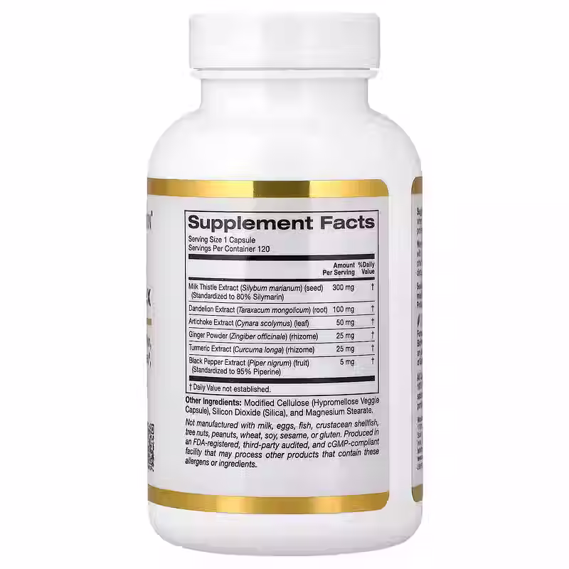 California Gold Nutrition Silymarin Complex 120 Veggie Capsules