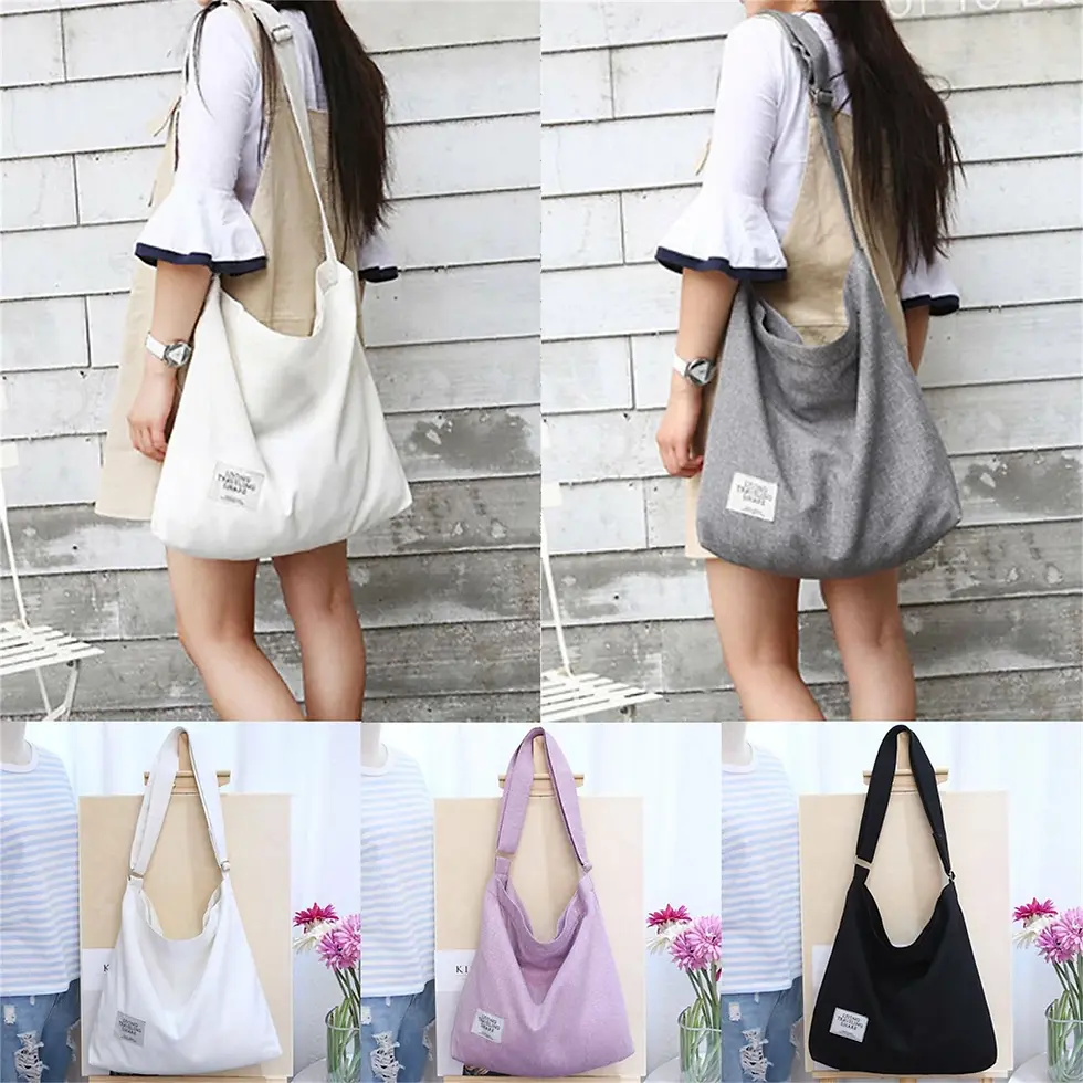 Large Canvas Hobo Tote – Women’s Travel Shoulder Bag Fashion Bags |