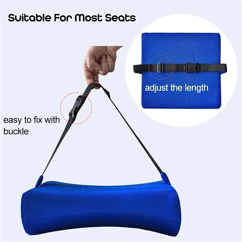 Thumbnail: Memory Foam/Mesh Lumbar Back Pillow Support Cushion Home Office Car Seat Chair