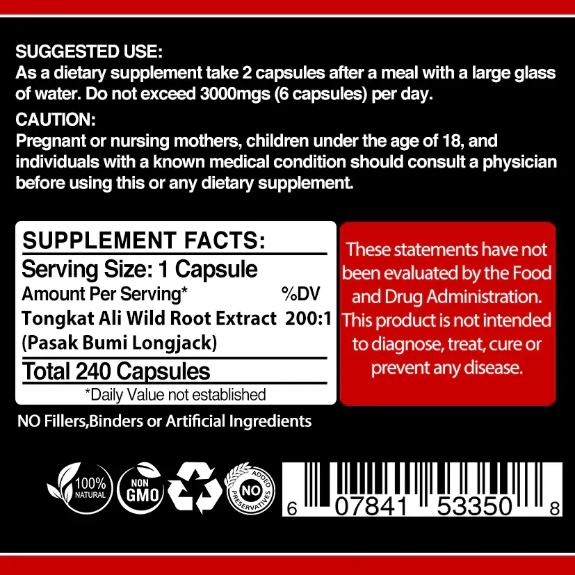 Sex Tablets for Men | TONGKAT ALI 200:1