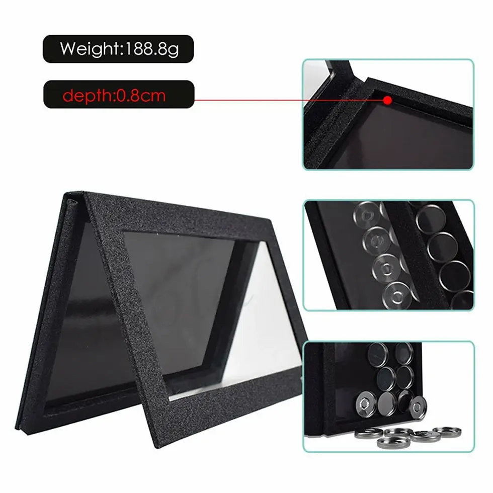 Thumbnail: Empty Magnetic Cosmetic Palette Holder Box for Eyeshadow Blush Powder Makeup DIY