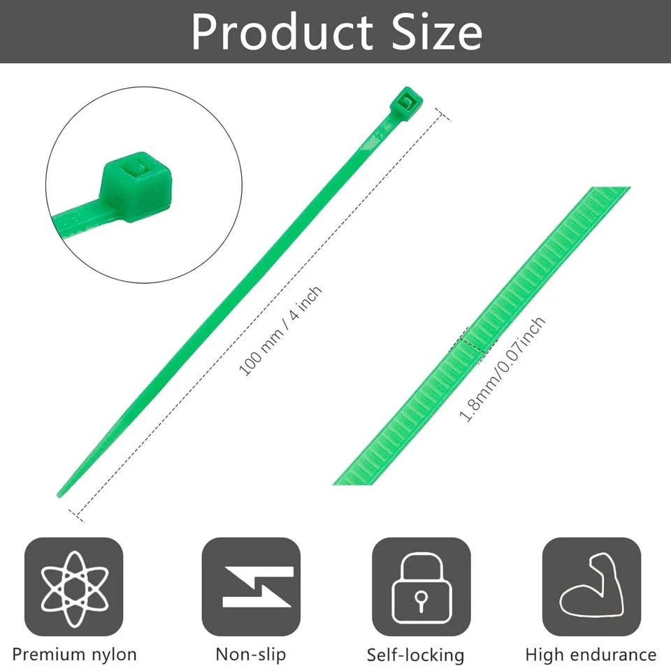 Thumbnail: Green Nylon UV Cable Zip Ties Speakers | EarPods | Hi Fi Audio Phone