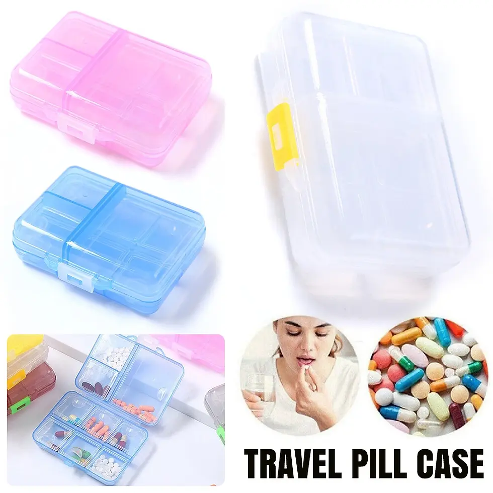 Thumbnail: Travel Pill Case Pocket Pharmacy Portable Small Organizer Weekly Medicine Box