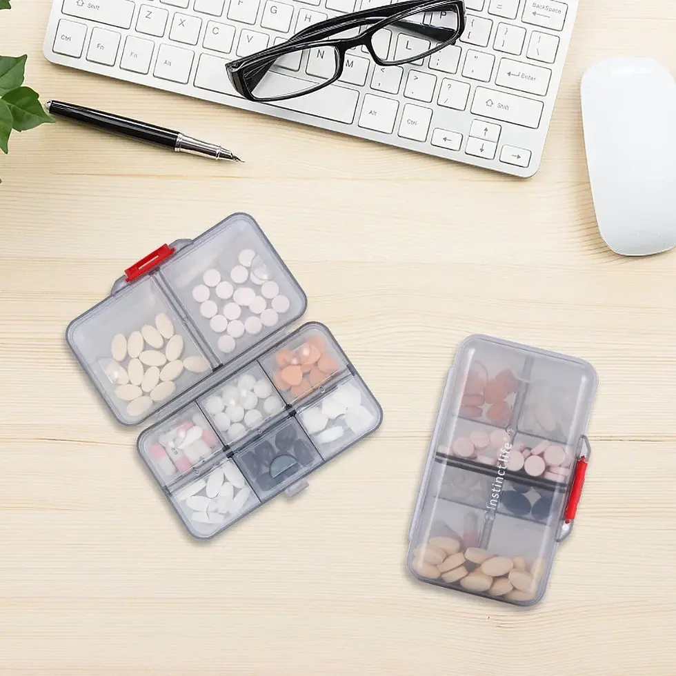 Thumbnail: AU Pill Box Medicine Organizer Dispenser Box Case Travel Tablet Container Holder
