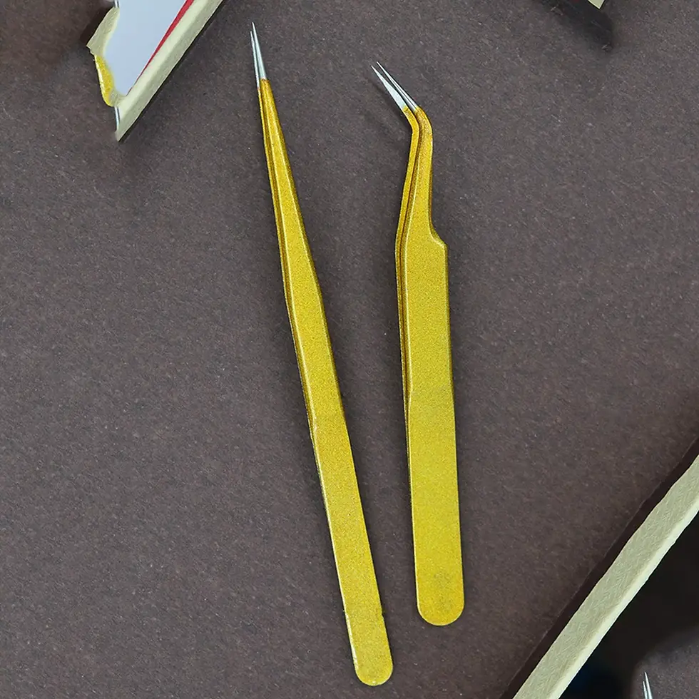 Thumbnail: Curved Eyelash Tweezers Remover Tool Makeup Bag | Eyeliner | Mascara