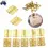 Thumbnail: 50/100pcs Small Mini Decorative Jewelry Cigar Box Hinges Brushed Brass+Nails AU