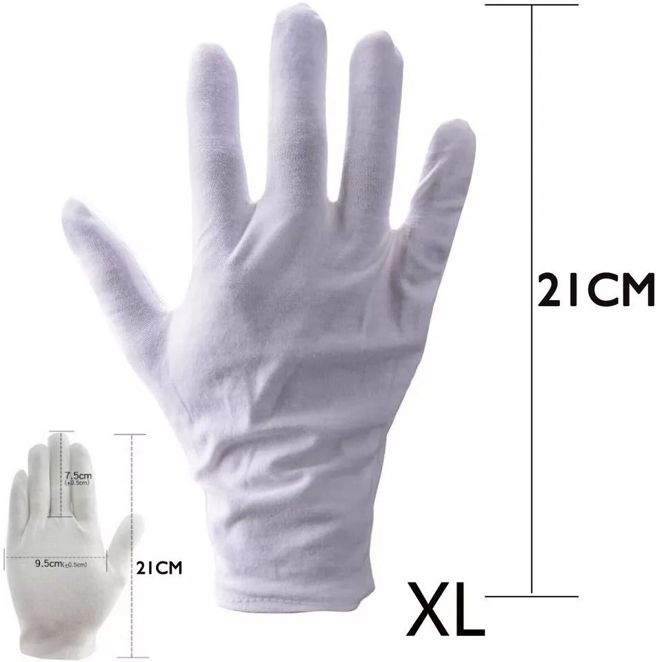 Thumbnail: White Cotton Gloves for Costume & Work Anal Plug, But Plug, Anal Balls