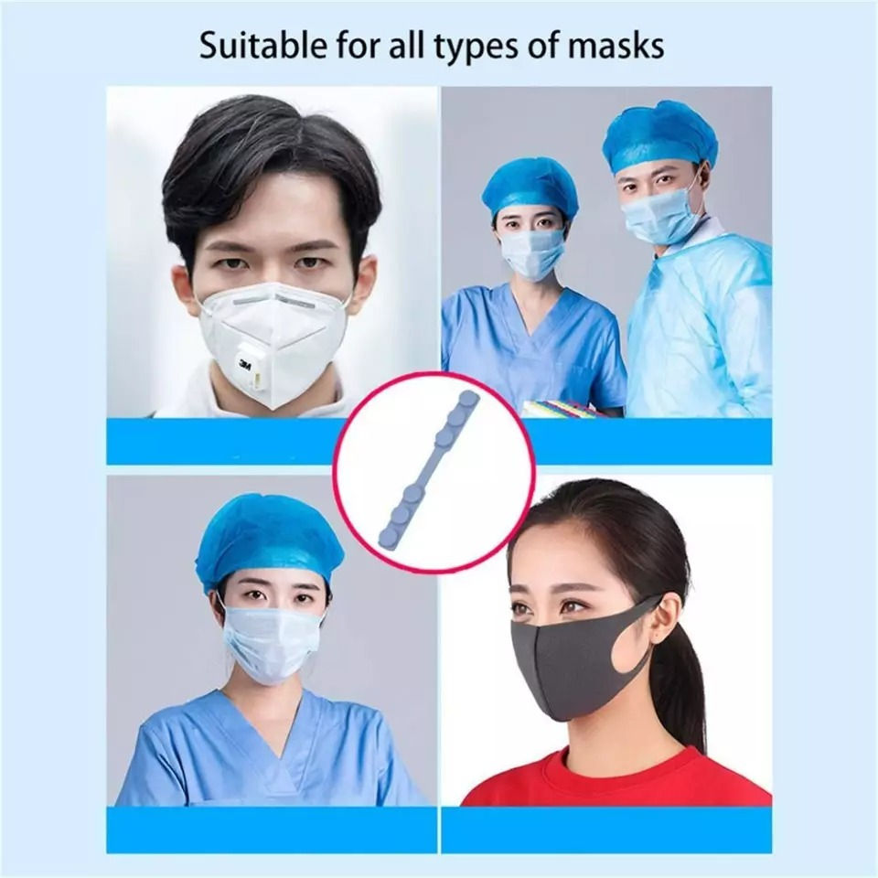 Thumbnail: 16X Extended Silicone Bands Anti-Tightening Strap for Masks to Prevent Ear Pain