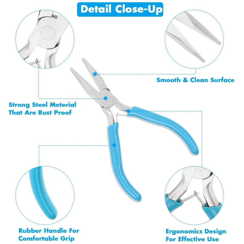 Thumbnail: 3X Jewellery Making Pliers Round Nose Pliers Beading DIY Wire Cutters Combo Tool