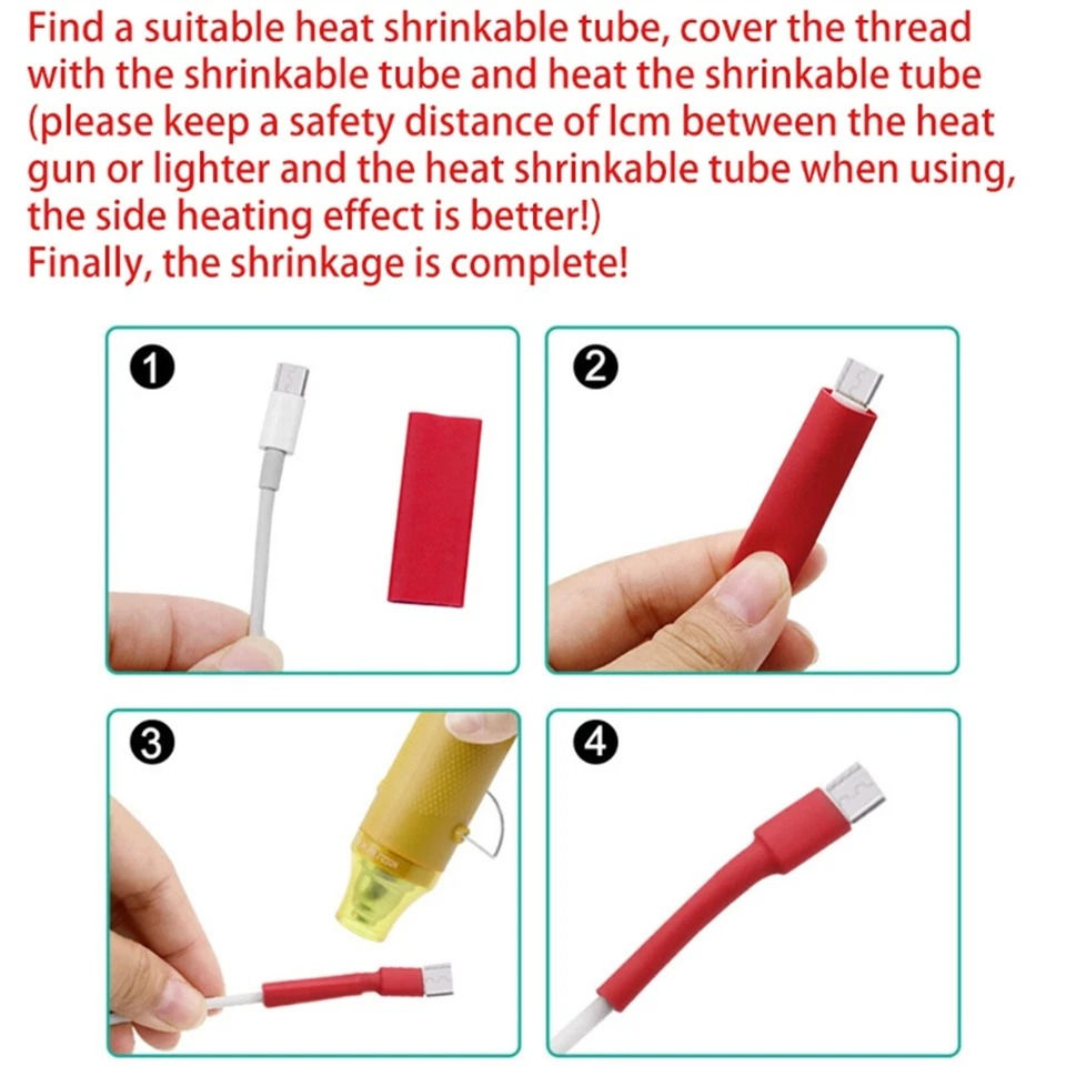 Thumbnail: 530 pcs Heat Shrink Tubing Tube Assortment Wire Cable Insulation Sleeving Kit AU