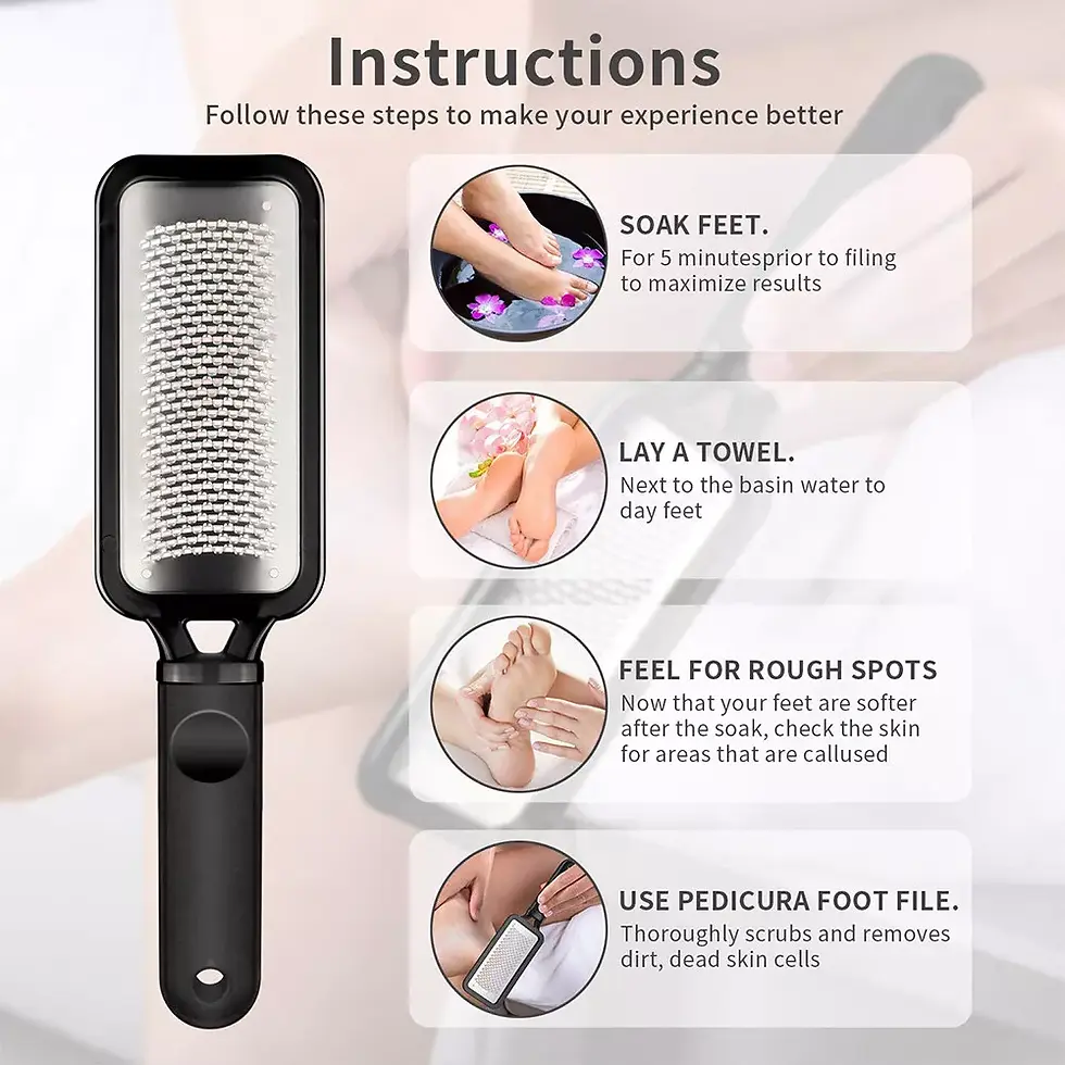 Thumbnail: Stainless Steel Foot File Scraper Grater Pedicure Rasp Callus Remover Tool AU