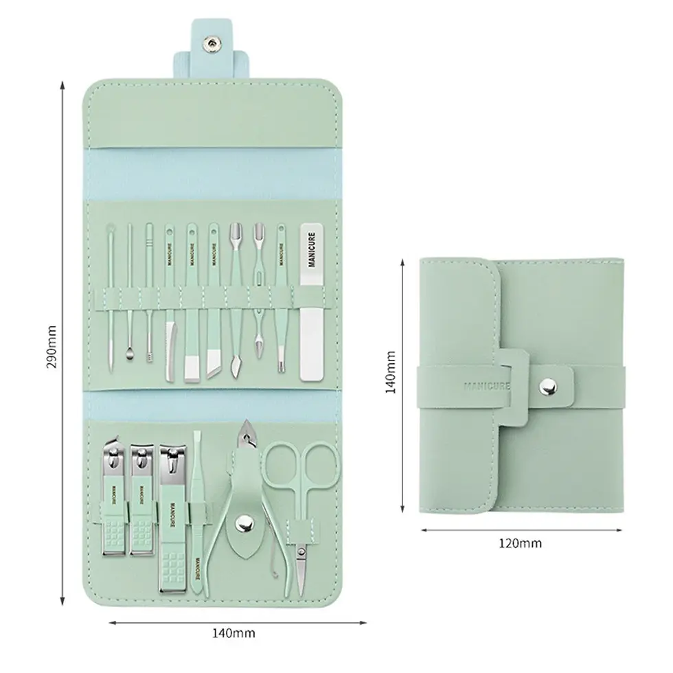Thumbnail: 12PCS/Set Tools Pedicure Kit Stainless Steel Nail Grooming Clippers Manicure AU