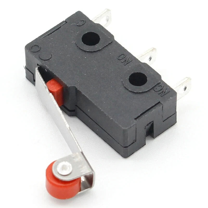 Thumbnail: 10-50Pcs Micro Roller Lever Arm Open Close Limit Switch KW12-3 PCB Microswitch