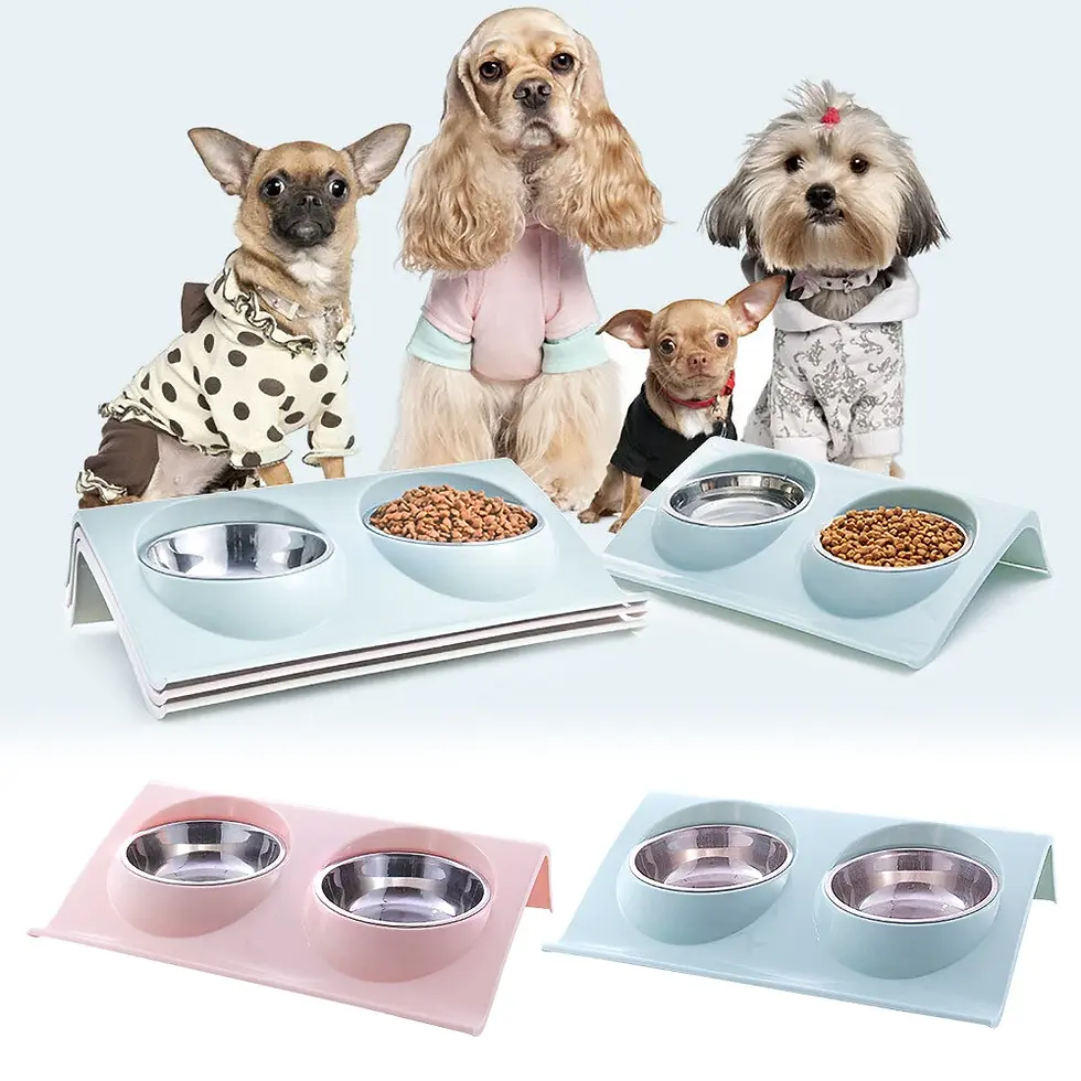 Thumbnail: Stainless Steel Double Pet Feeder Bowl | Pet Products | Dog Clippers