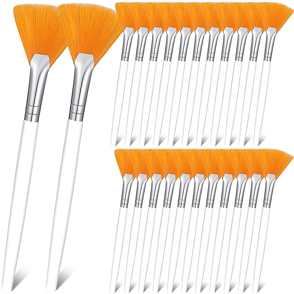 Women’s Soft Facial Fan Brushes Makeup Bag | Eyeliner | Mascara
