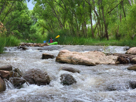 Kayak on the Verde River in Clarkdale Arizona 20 miles from Sedona