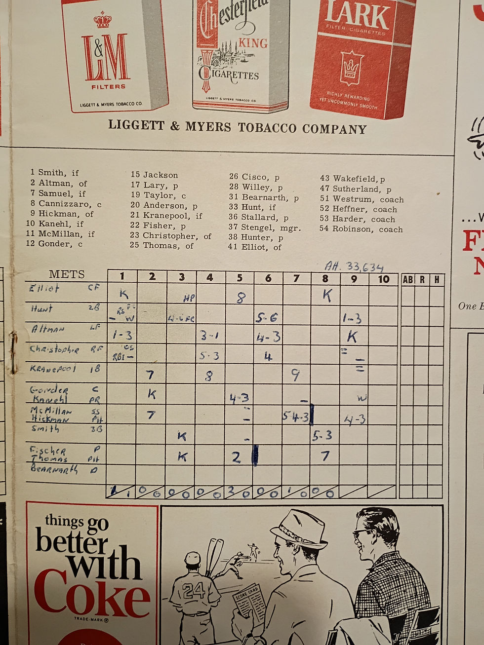 Thumbnail: 7/10/1964 Mets vs Cardinals Multi Signed Program