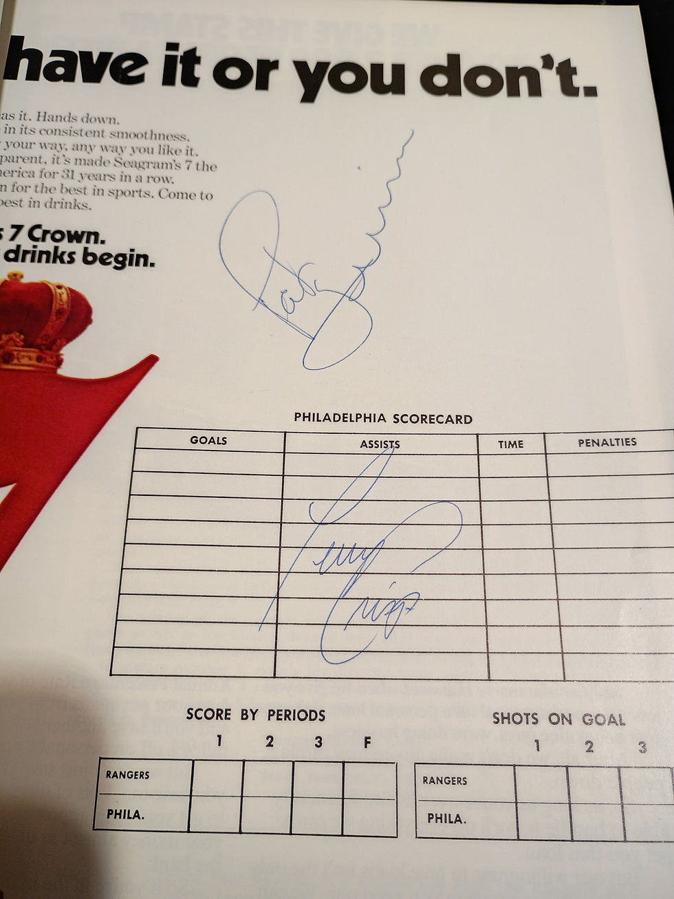 Thumbnail: 1977 NHL GOAL Magazine autographed by Rick MacLeish (Additional autos inside)