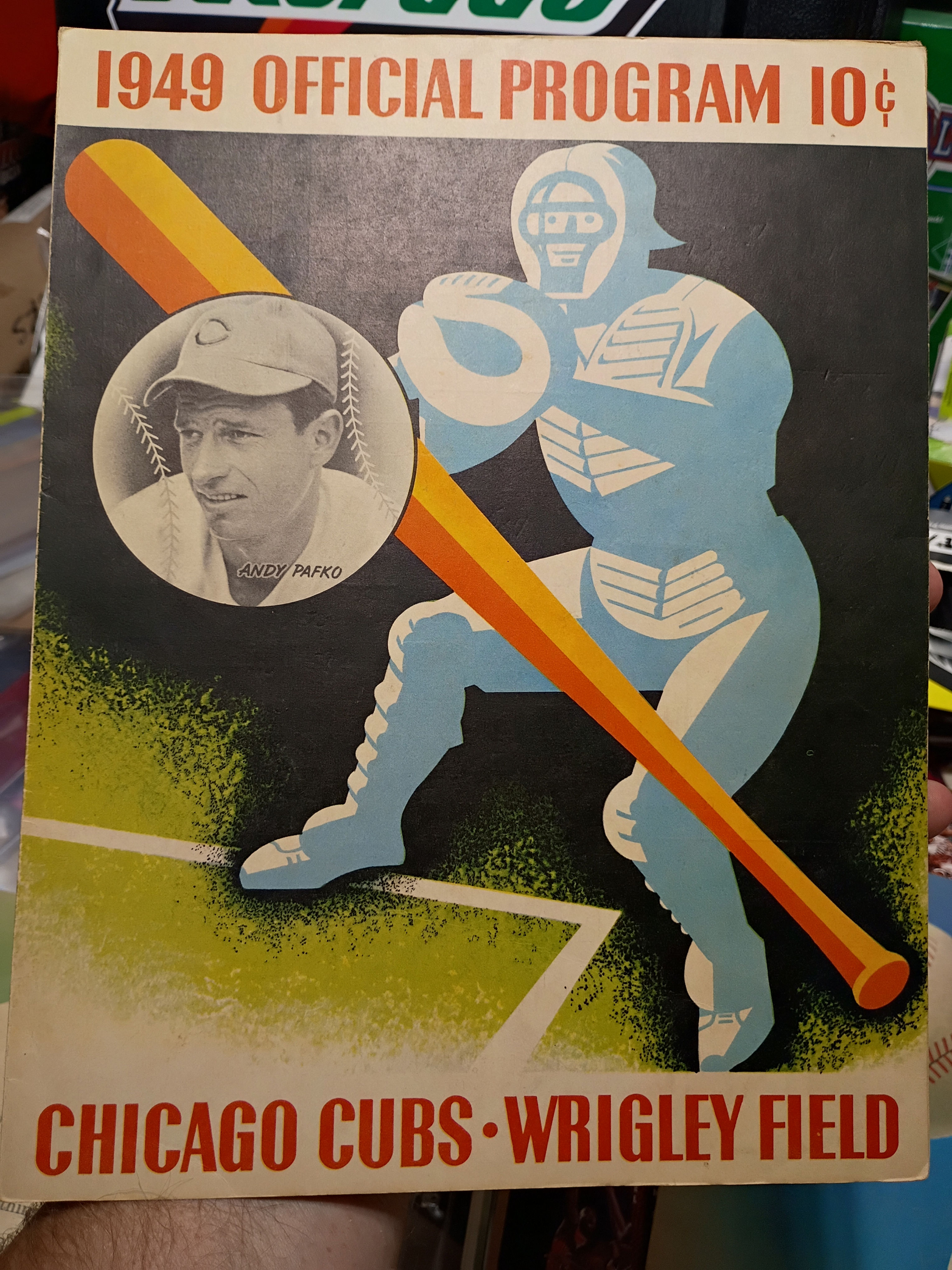 1949 Chicago Cubs vs St. Louis Cardinals Scorecard -  Andy Pafko Cover Unscored