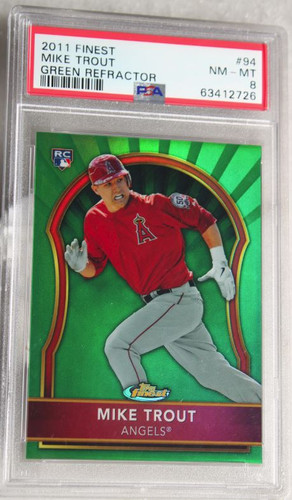 2011 Topps Finest マイク・トラウト 60/199 RC グリーン 海外 即決