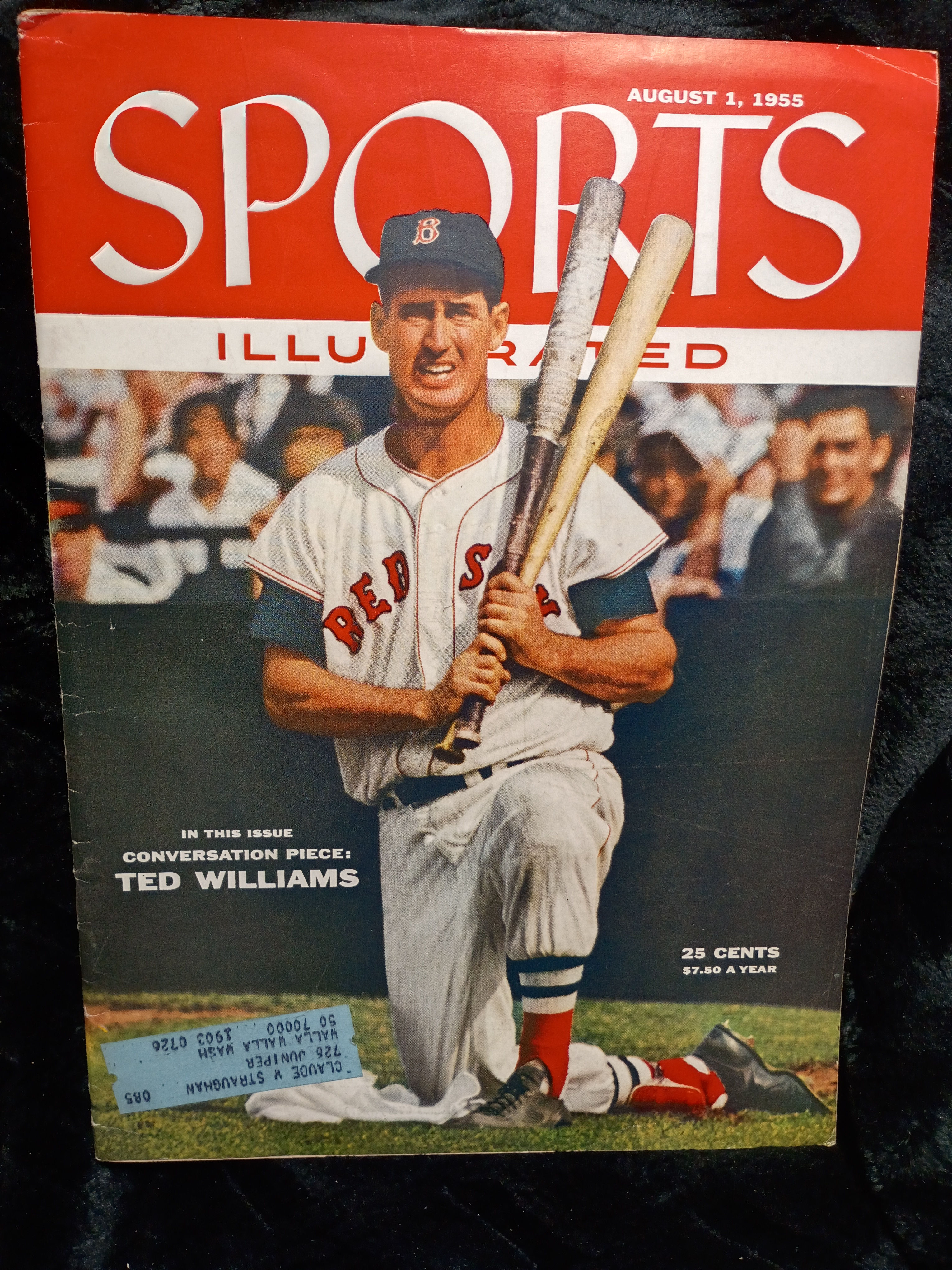 1955 Sports Illustrated Ted Williams Cover VG condition