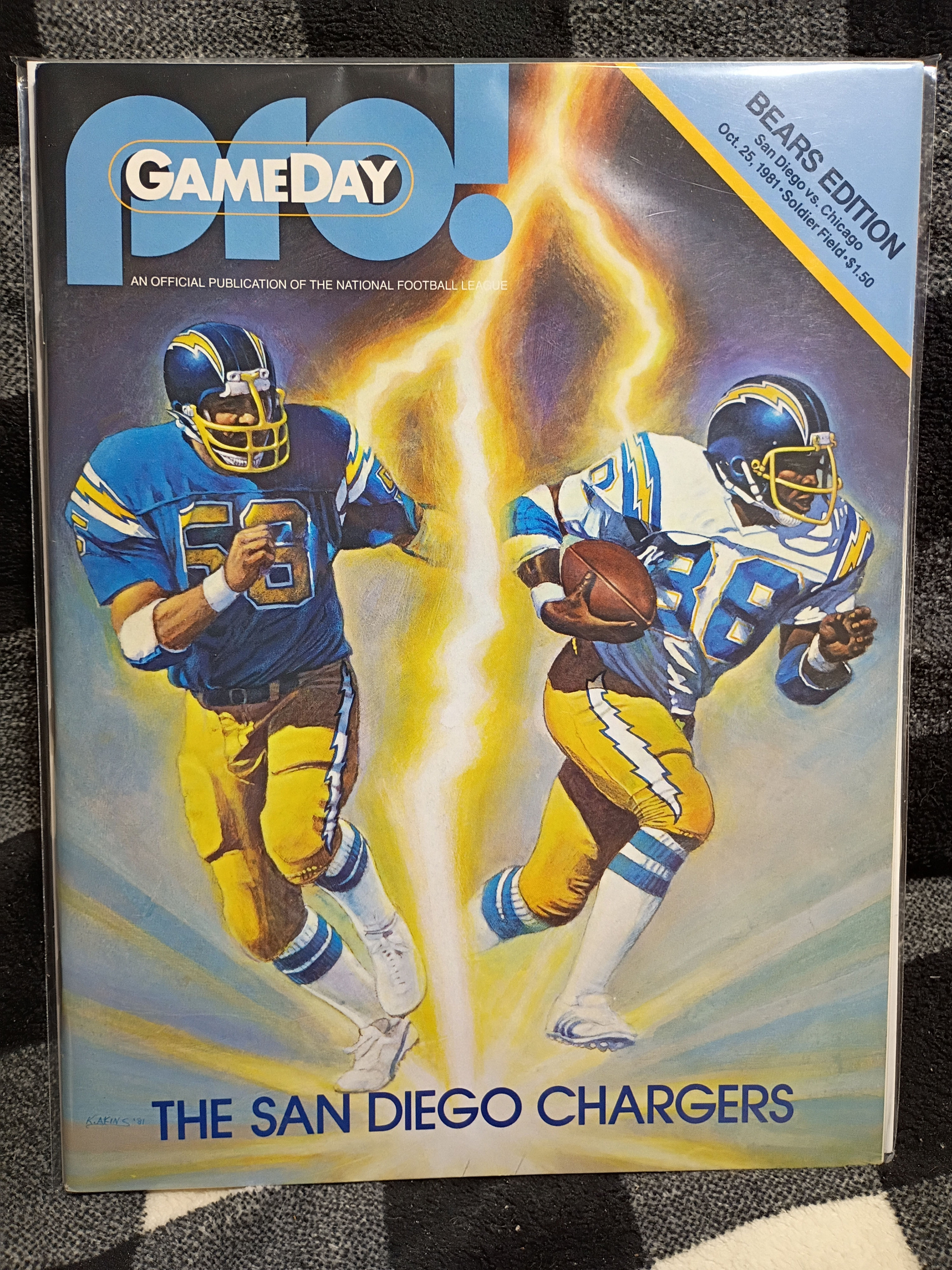 10/25/1981 San Diego Chargers at Chicago Bears Soldier Field