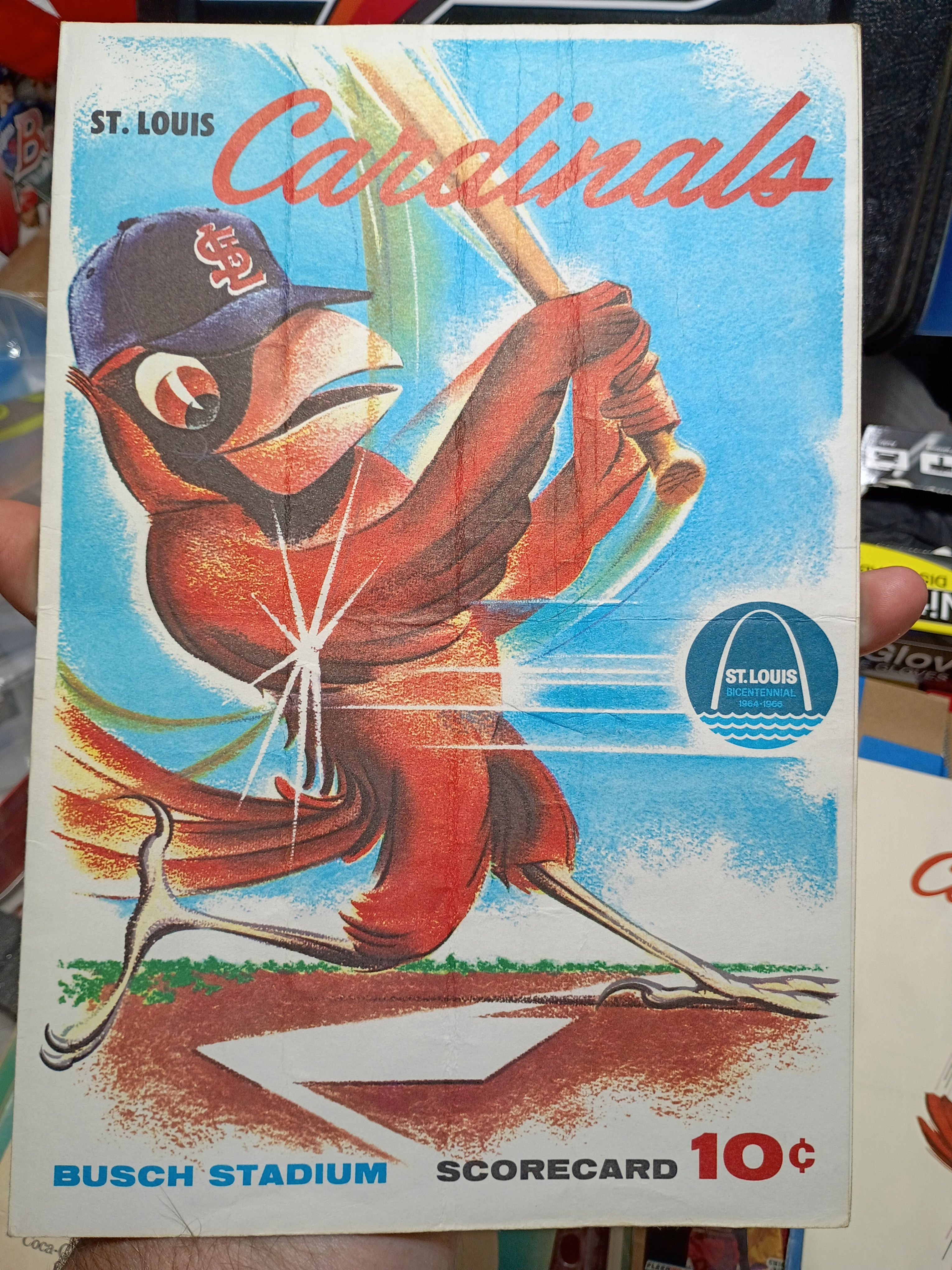 1964 St. Louis Cardinals vs San Francisco Giants Scorecard - Lou Brock First HR