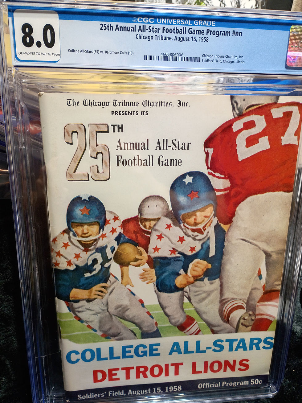 Thumbnail: 1958 Soldier Field Charity College All-Stars vs Detroit Lions Program CGC 8.0