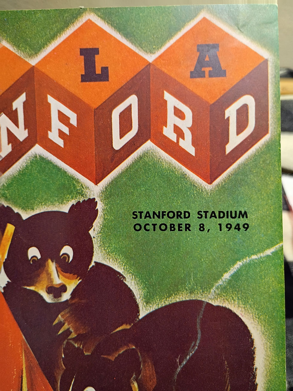 Thumbnail: 10/8/1949 UCLA vs Stanford Vintage TeePee Bear - Bion Atkinson Art Cover 