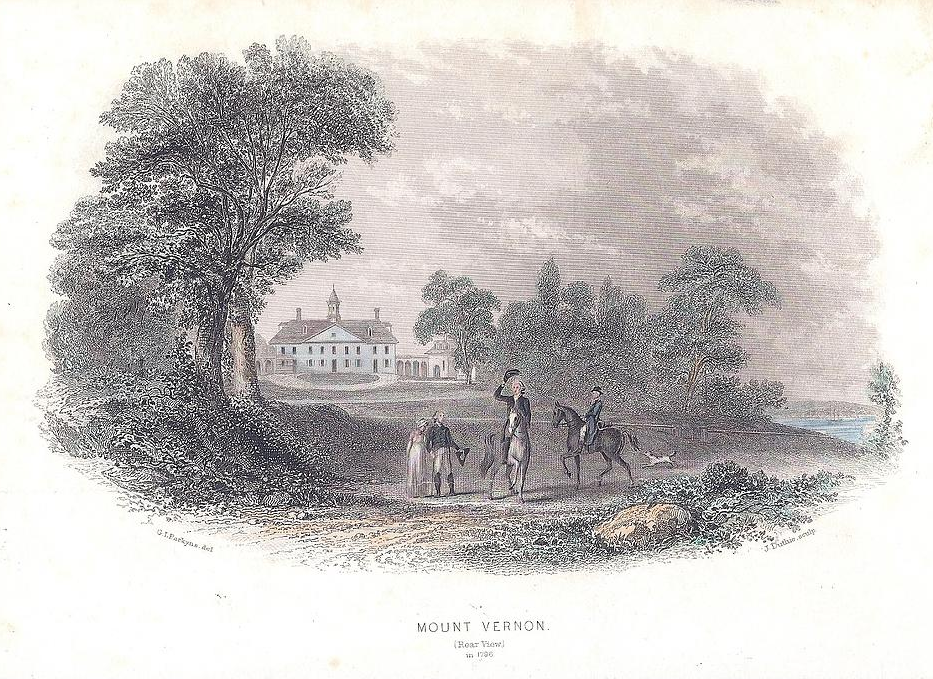 Mount Vernon Rear View in 1796