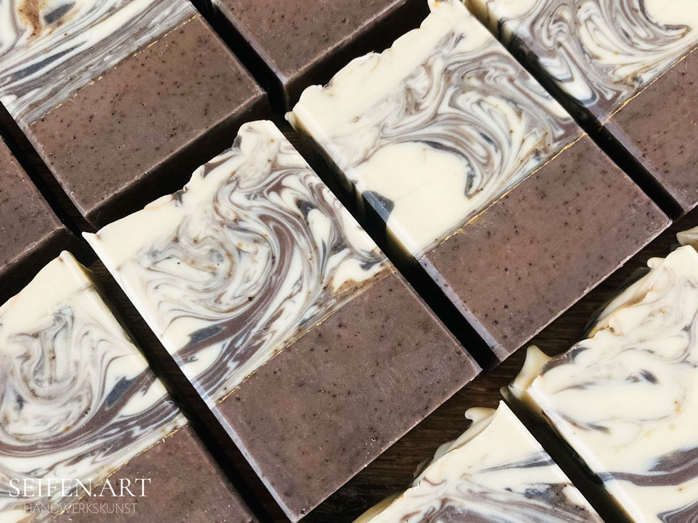 Kaffee Seifen geschnitten