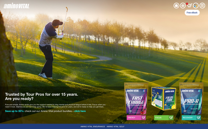 Driving Traffic to AminoVitalGolf.com
Email Marketing & Paid Media