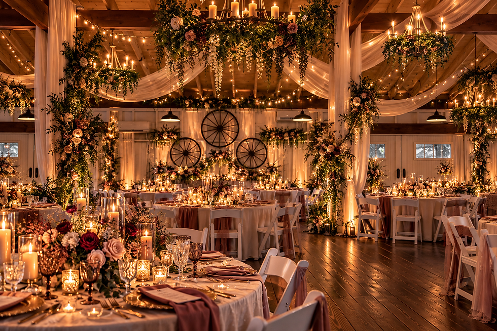 Over the top wedding decor