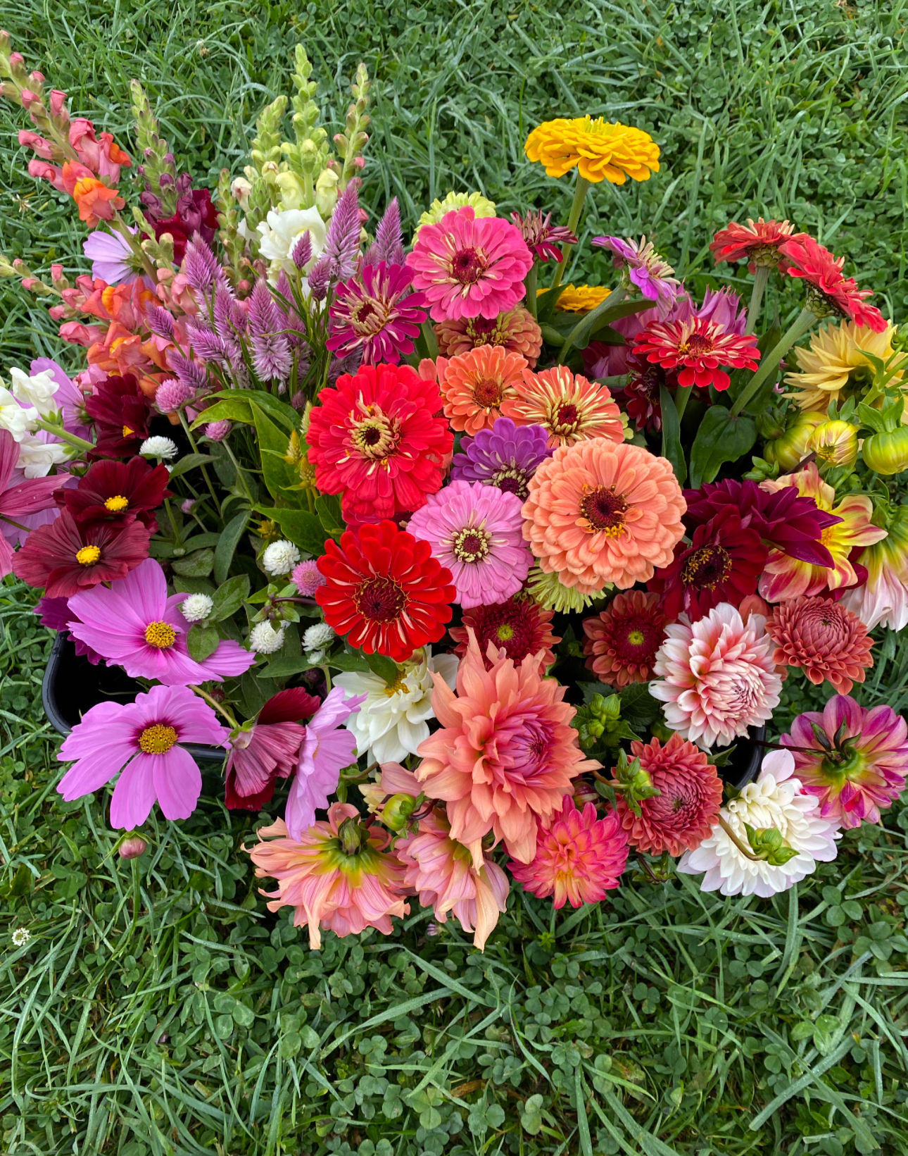 DIY Bucket of Flowers