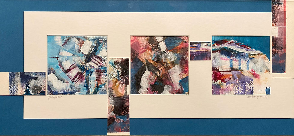 "Juxtapositions" Jane Britt Greenwood, 13 x 26.5, Mixed media