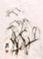"Where’s the Fun?" Judie Bordic, 23 x 18, Chinese Brushwork