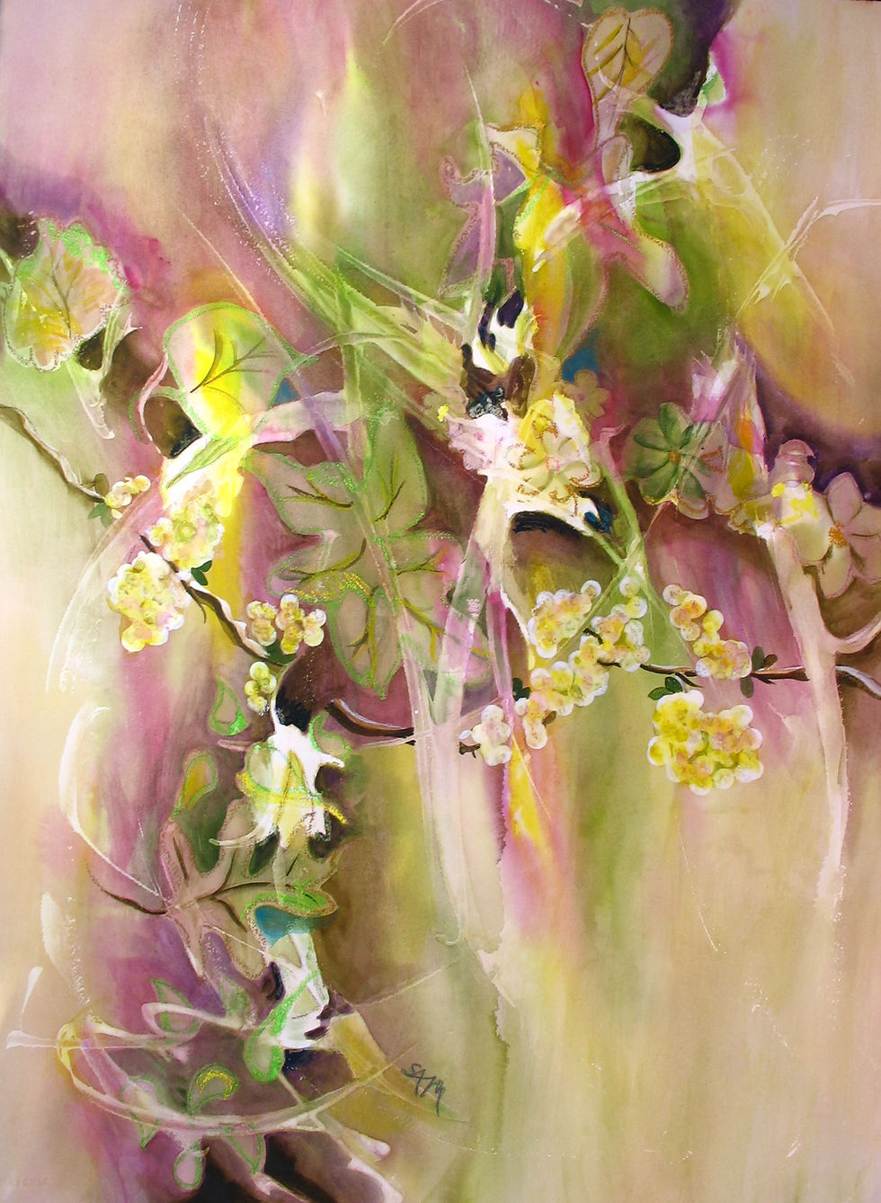 "Find Garden Secrets" Sue Ann Mika, 30x22, Watercolor