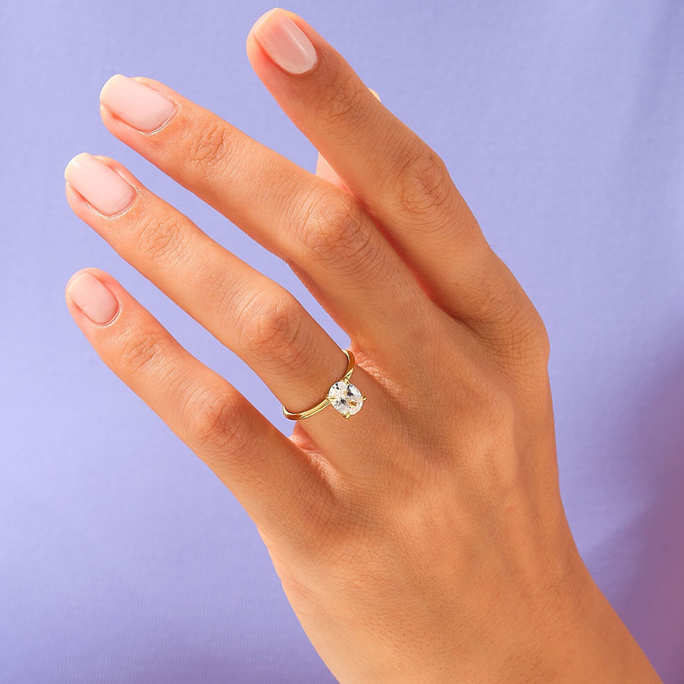 Thumbnail: Oval Hidden Halo Engagement Ring