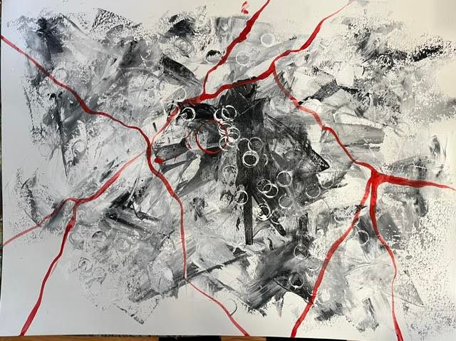 "The Break Through" Barbara Jo Converse Stevens, 18 x 24, Mixed media