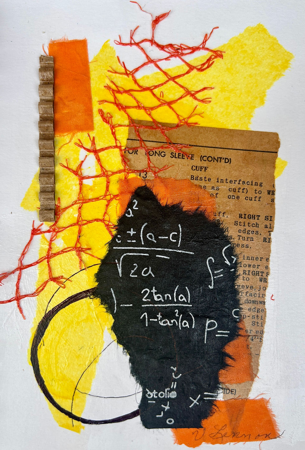 "Yellow Dress...Almost" Vicky Lennon, 7 x 5, Collage