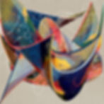 "Pretzel Logic with Wee Spots of Sunshine" Mari O’Brien, square (dimensions on demand), Analog/digital fusion