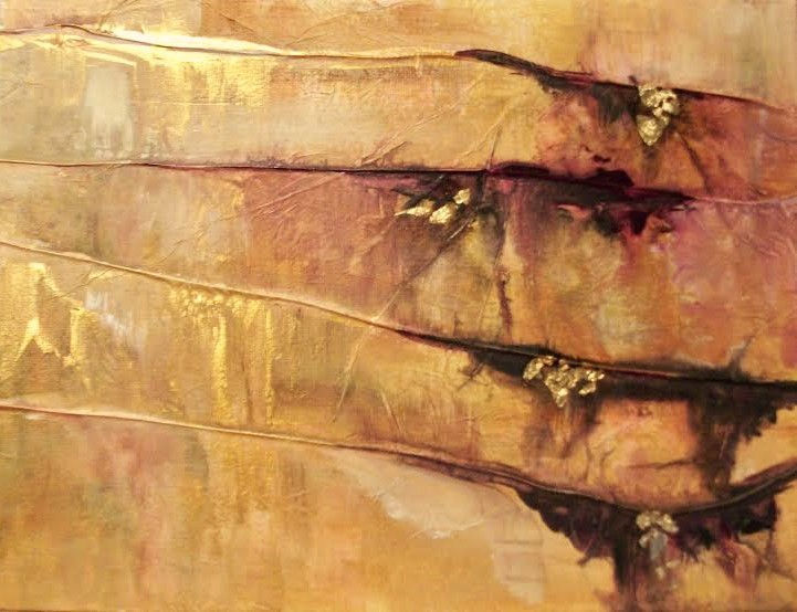 "Go For the Gold" Brenda Gear, 11 x 14, Mixed media