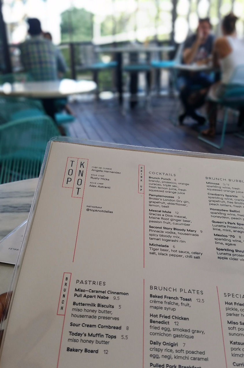 Top Knot has a great indoor/outdoor patio!