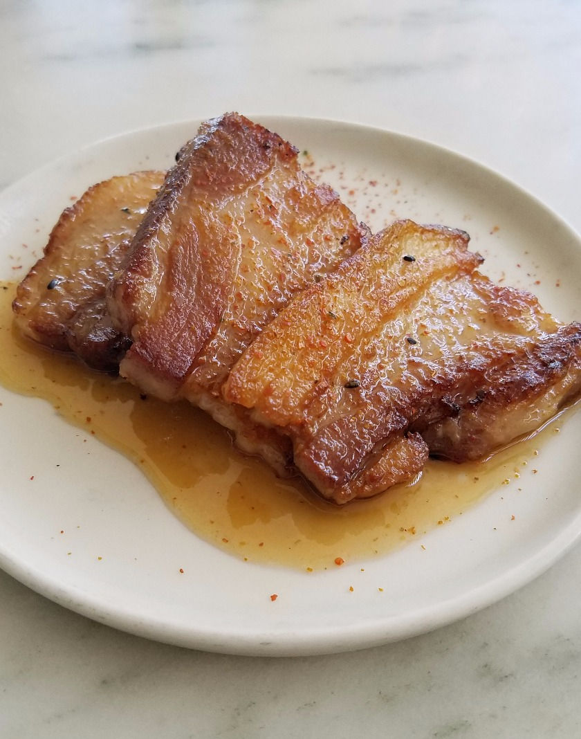 Crispy pork belly is tender and delicious!